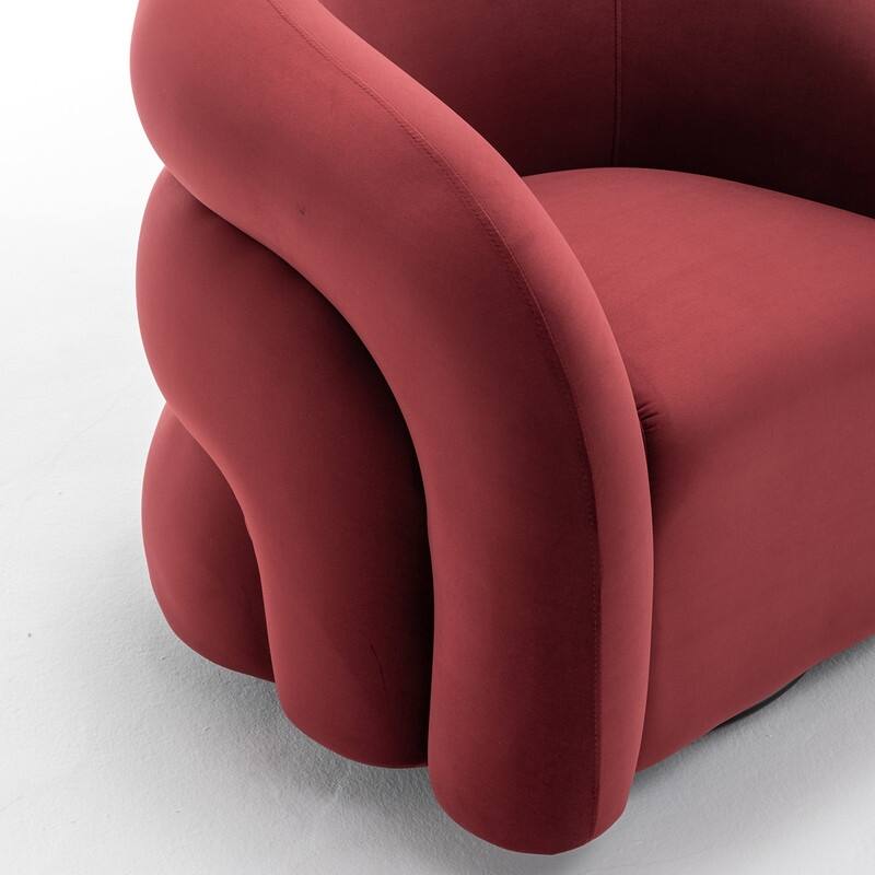 SEYNAR Modern Glam Velvet 360 Degree Swivel Accent Armchair with Tufted Back Set of 2
