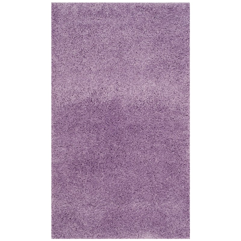 SAFAVIEH Laguna Shag Verdiana Solid Color 2-inch Thick Rug. - 3' x 5' - Lilac - Rectangle