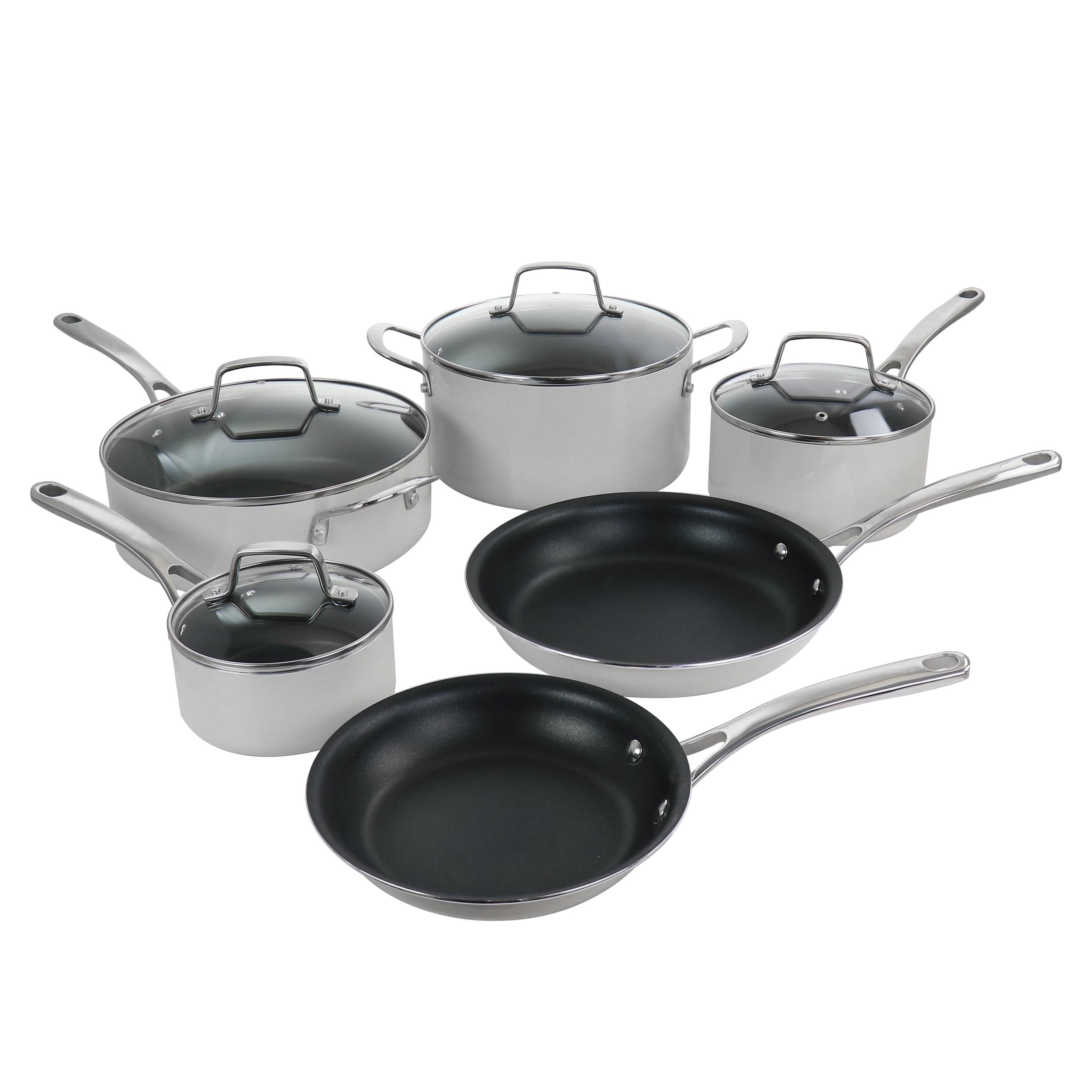 Cuisinart 10-Piece Element 9.75-in Ceramic Cookware Set with Lid(s)  Included at