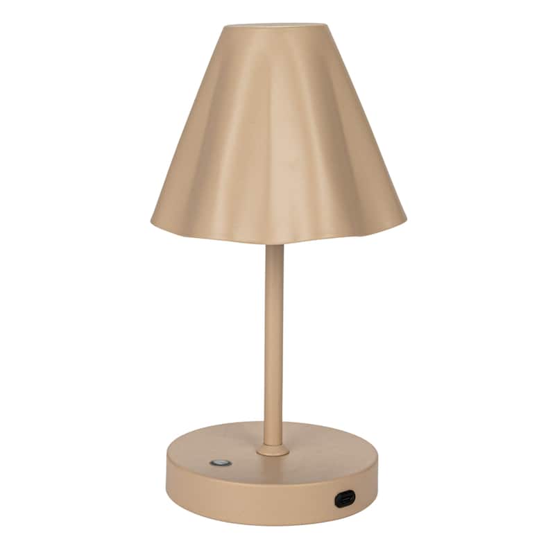 Metal LED Rechargeable Table Lamp - 5.9"L x 5.3"W x 11.0"H