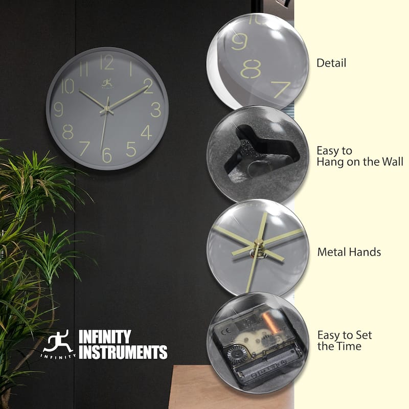 Stencil Number Clock - 14 in.