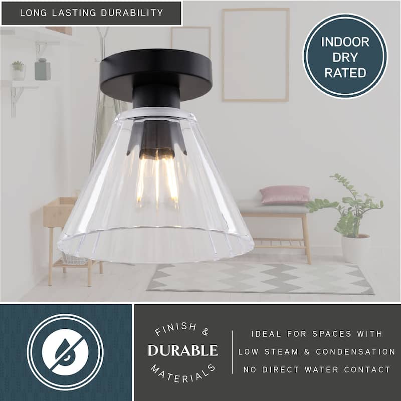Vaxcel Lighting C0322 Dalton 8" Wide Semi-Flush Ceiling Fixture /