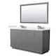 Option Dark Gray / White Quartz Top / Brushed Nickel