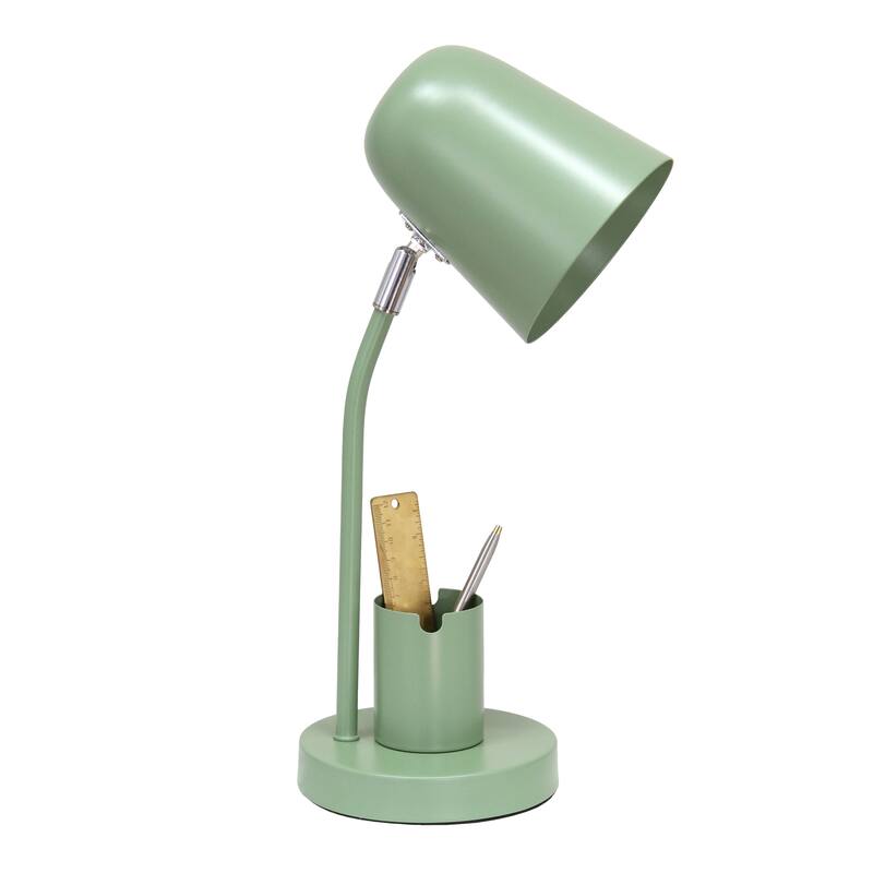 Adjustable Gooseneck Desk Lamp with Metal Shade - 15.75" - Sage Green