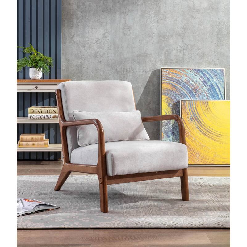 Porthos Home Ibby Accent Chair, Fabric Upholstery, Rubberwood Frame