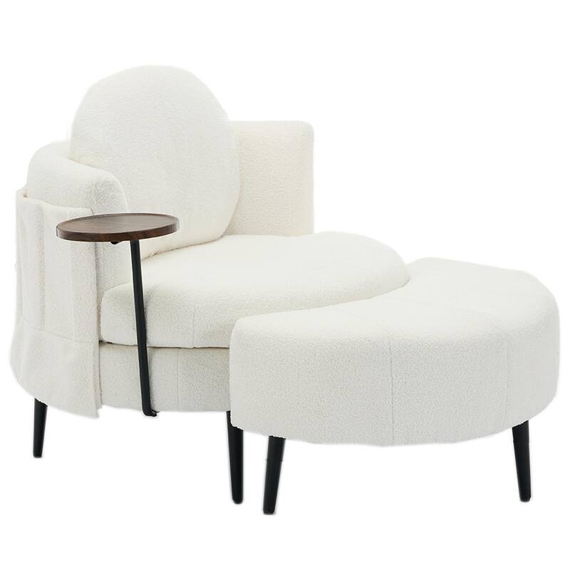 Single Sofa Chair With Footstool