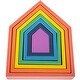 preview thumbnail 1 of 6, TickiT Rainbow Architect Houses - Set of 7 Multi - Kids