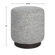 preview thumbnail 4 of 3, Plush Upholstered Pouf Ottoman - 18" - Blue and White