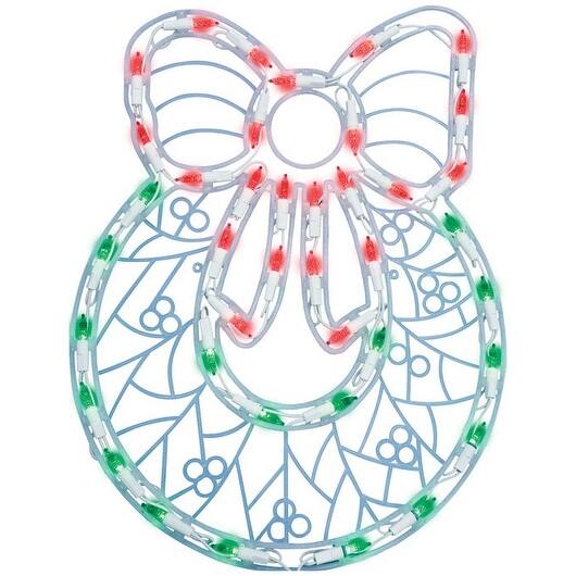 Shop Sienna N640vg11 Christmas Wreath Silhouette Plastic 40 Lights Overstock 16797303