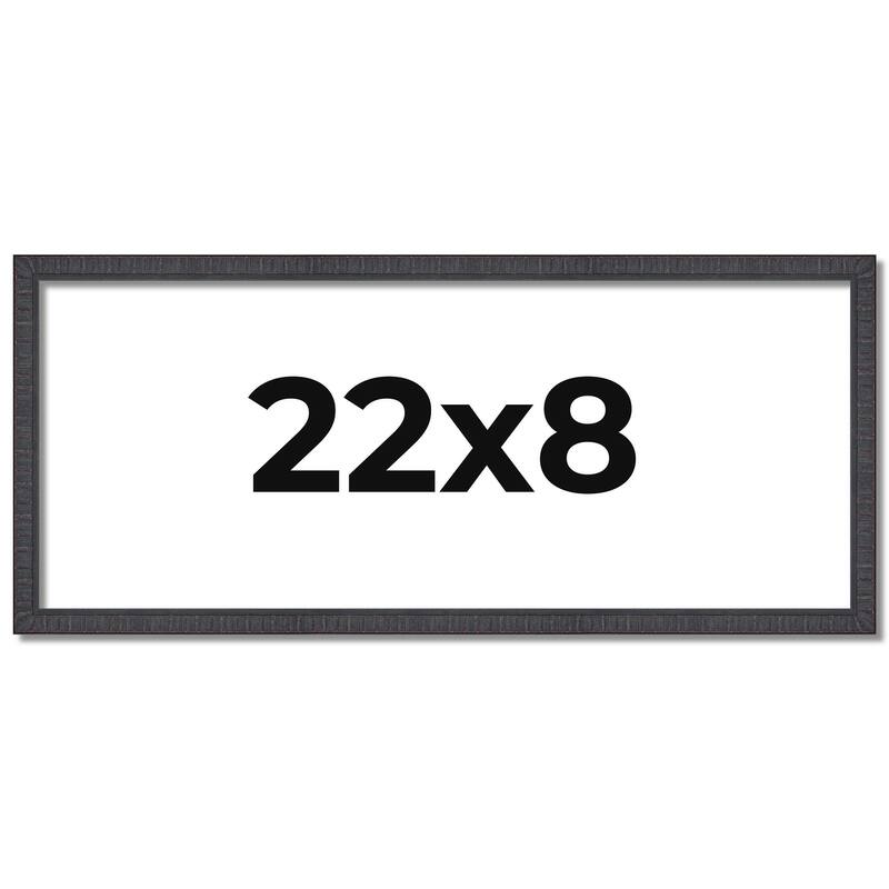 22x8 Frame Brown Picture Frame - Complete Modern Photo Frame Includes