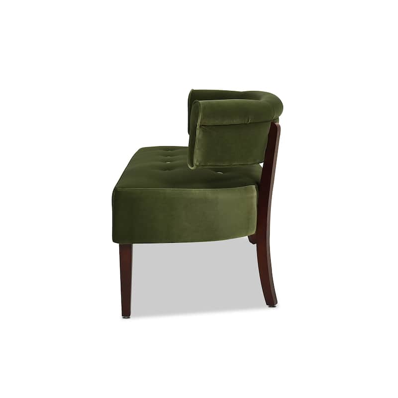Jared 51" Modern Recessed Arm Tufted Bench Settee