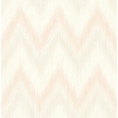 Seabrook Designs Lillian August Regent Flamestitch Stringcloth Unpasted Wallpaper