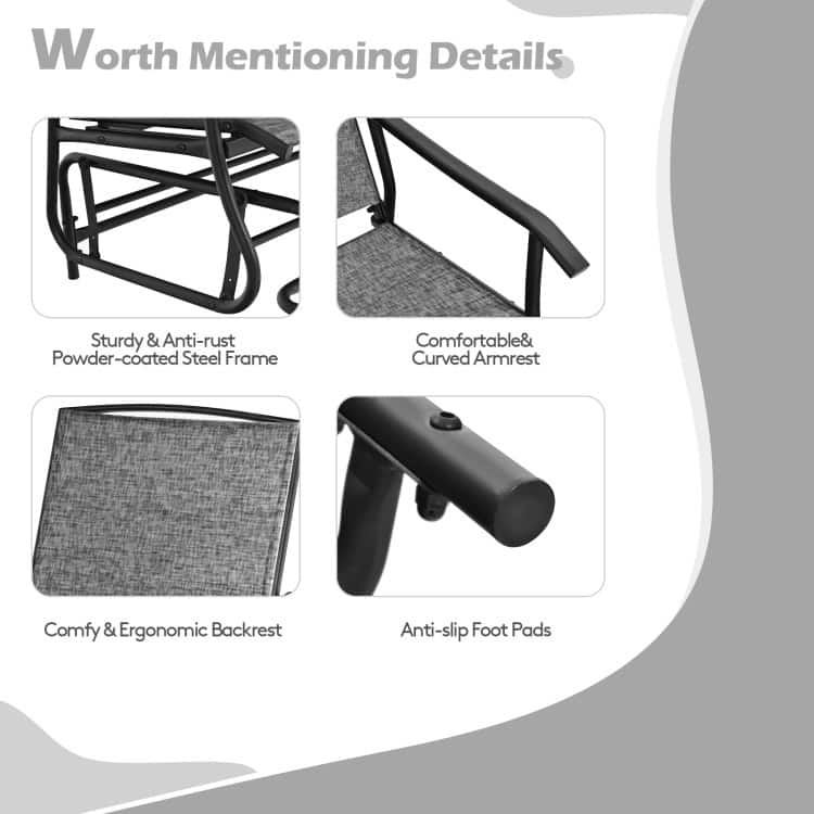 Comfortable 2-Person Loveseat for Patio and Garden - 57" x 28" x 38" (L x W x H)