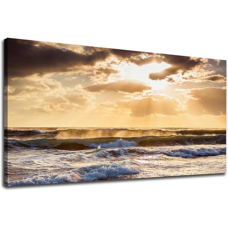 Sunset Ocean Canvas Wall Art