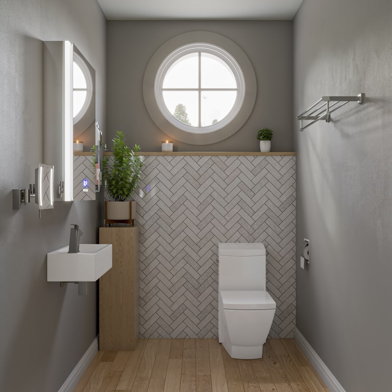ABTP77-BSS Brushed Stainless Steel Recessed Toilet Paper Holder with Cover - Grey