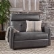 preview thumbnail 10 of 8, Halima Microfiber 2 Seater Recliner Chair by Christopher Knight Home Slate