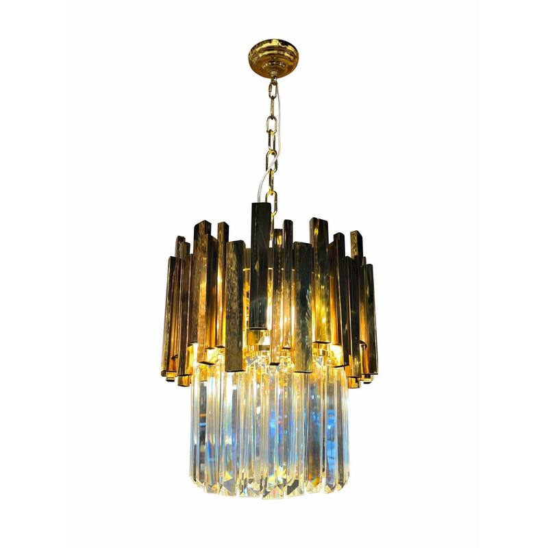 Crystal Luxury Gold Pendant Light 11 in Wide