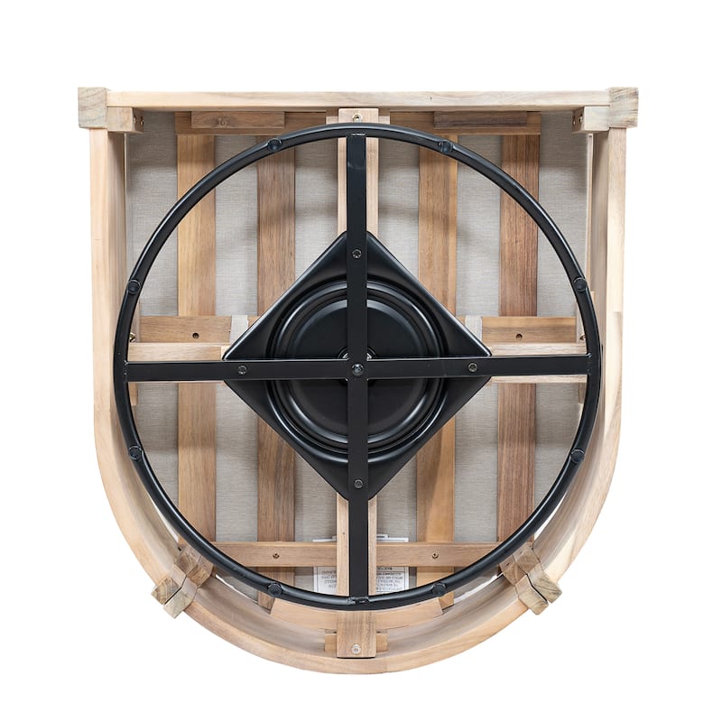 Christopher Knight Home - Telluride Modern Outdoor Solid Wood Swivel Club Chair with Cushioned Comfort