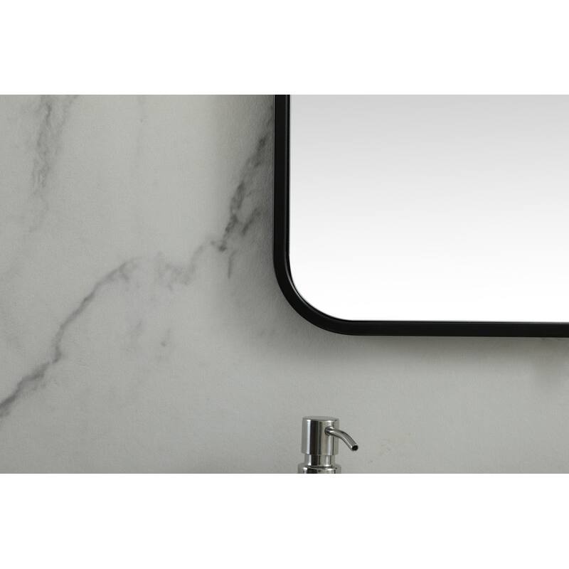 Indigo Home Soft corner metal square mirror 24x24 inch