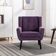 preview thumbnail 1 of 12, Modern Lounge Armchair, Velvet Single Sofa Chair, Club Comfy Guest Chair, Vanity Tufted Accent Chair, Lavender Purple Lavender purple