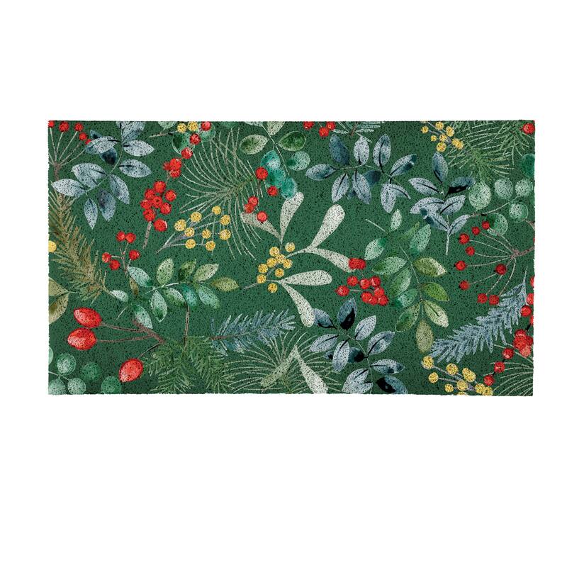 Festive Foliage PVC Door Mat - 28" x 16"