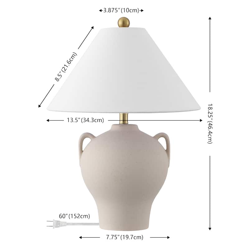SAFAVIEH Couture Rowyn, 18-inch, Ceramic Table Lamp (Set of 2) - 14"W x 14"D x 18"H