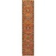 preview thumbnail 3 of 1, Pasargad Home Heriz Collection Hand-Knotted Lambs Wool Rug 2'10" x 18' Runner - Rust