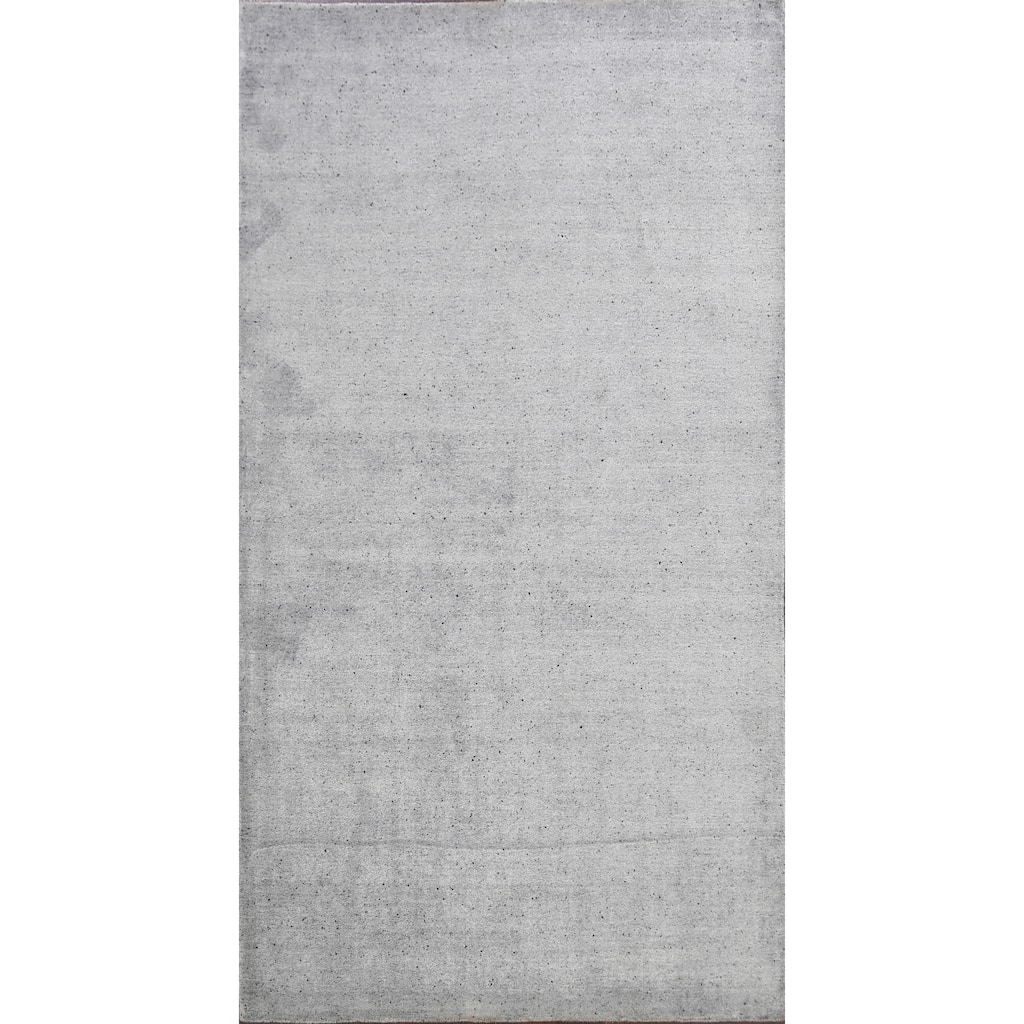 Solid Modern Gabbeh Oriental Area Rug Wool Hand-knotted Carpet - 4'11" x 7'10"