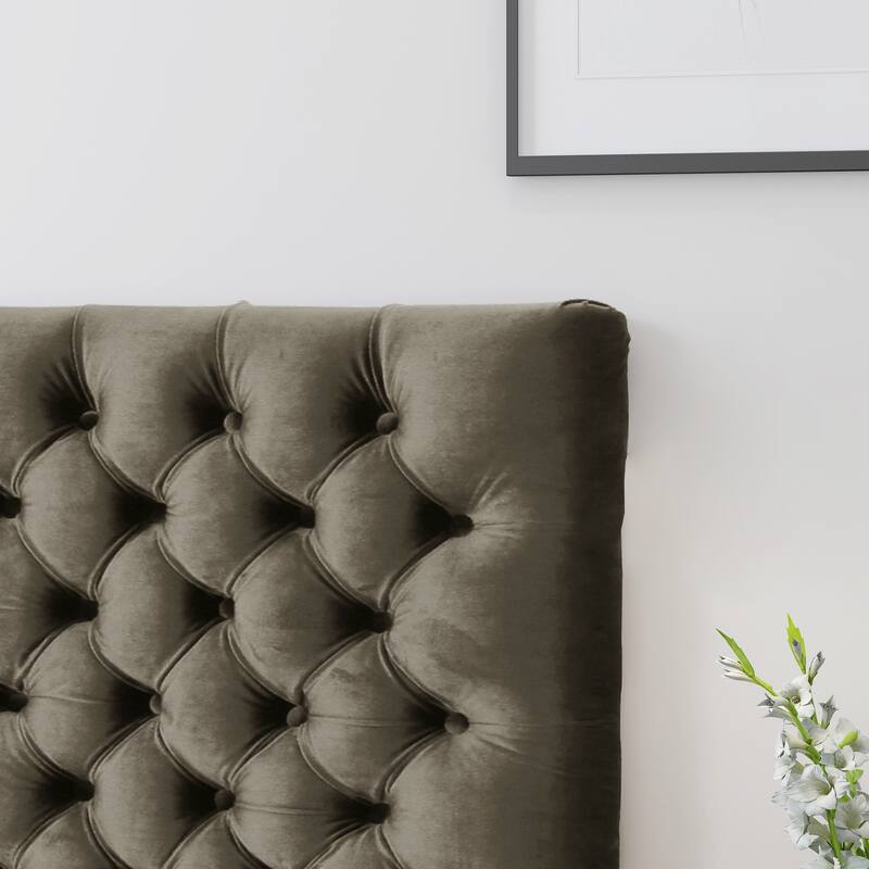 Mid Century Headboard for Queen Size Bed,Upholstered Tufted Bed Headboard