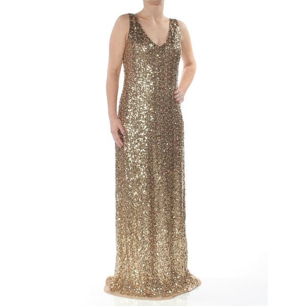 ralph lauren gold sequin dress