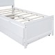 preview thumbnail 8 of 12, Twin Size Solid Pine Wood Platform Kids Bed Frame with LED Storage Headboard, Twin Size Trundle, 3-Drawers and Shelves, White