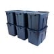 preview thumbnail 25 of 42, Rubbermaid Roughneck Storage Totes Dark Indigo Metallic - 18 Gal -6 Pack