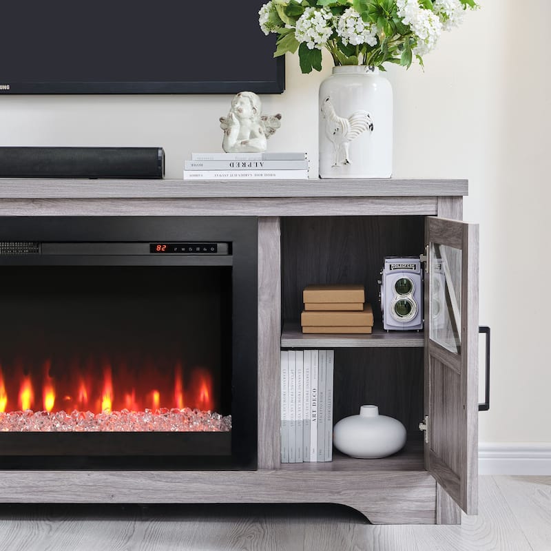75" Fireplace TV Stand for TVs up to 80"