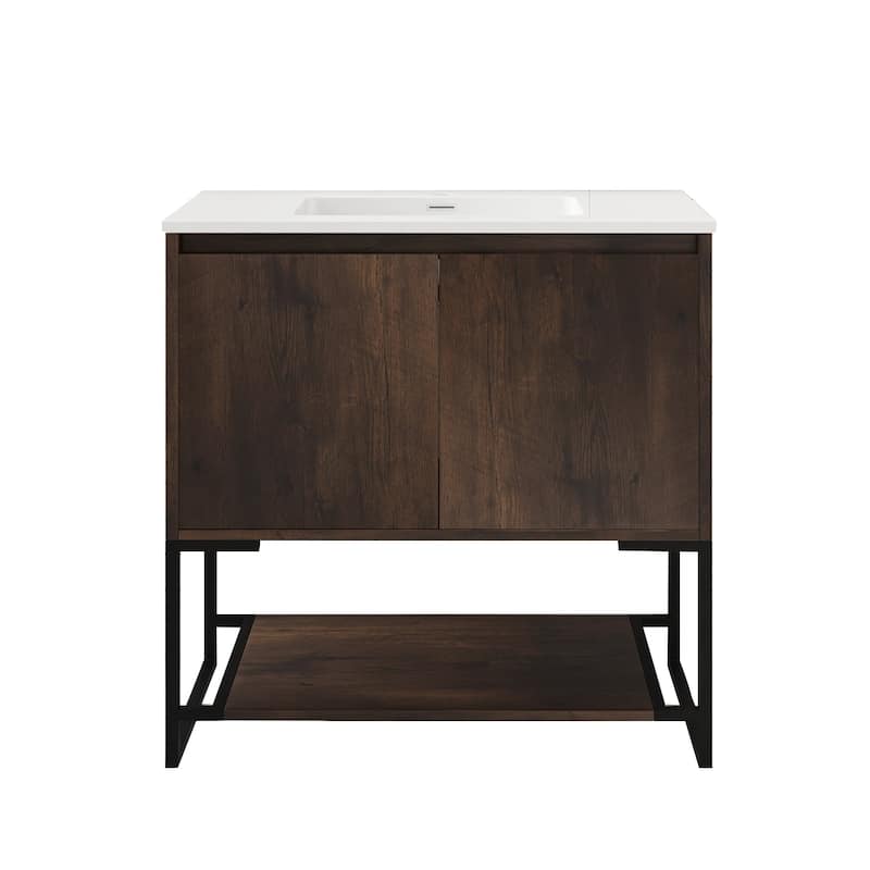 36-inch Freestanding Bath Vanity with Cultured Mable Top