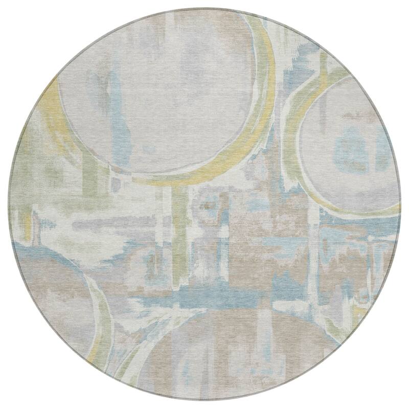 Machine Washable Indoor/ Outdoor Modern Erie Chantille Rug