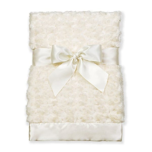 slide 2 of 4, Bearington Baby Small Creamy White Swirly Security Blankie, 16" x 16"