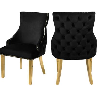 Tuft Velvet Dining Chair, Set Of 2