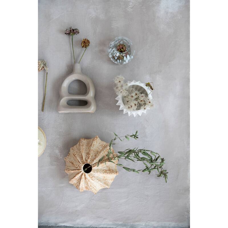 Stoneware Shell Shaped Vase