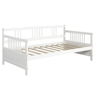 Twin Size Wooden Daybed Frame Dual-use Sturdy Sofa Bed