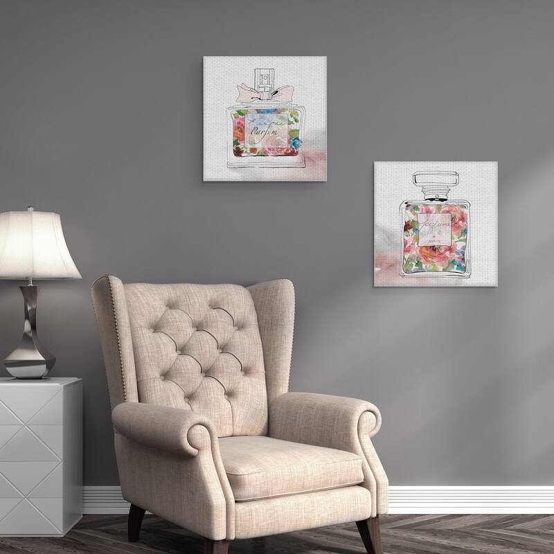Chic Flower Perfume I, II by Carol Robinson Canvas Art Prints