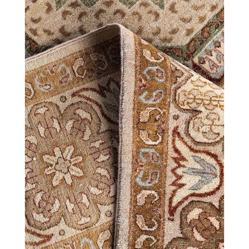 Ikat One-of-a-Kind Hand-Knotted Area Rug - Brown, 8' 0" x 10' 4" - 8' 0" x 10' 4"