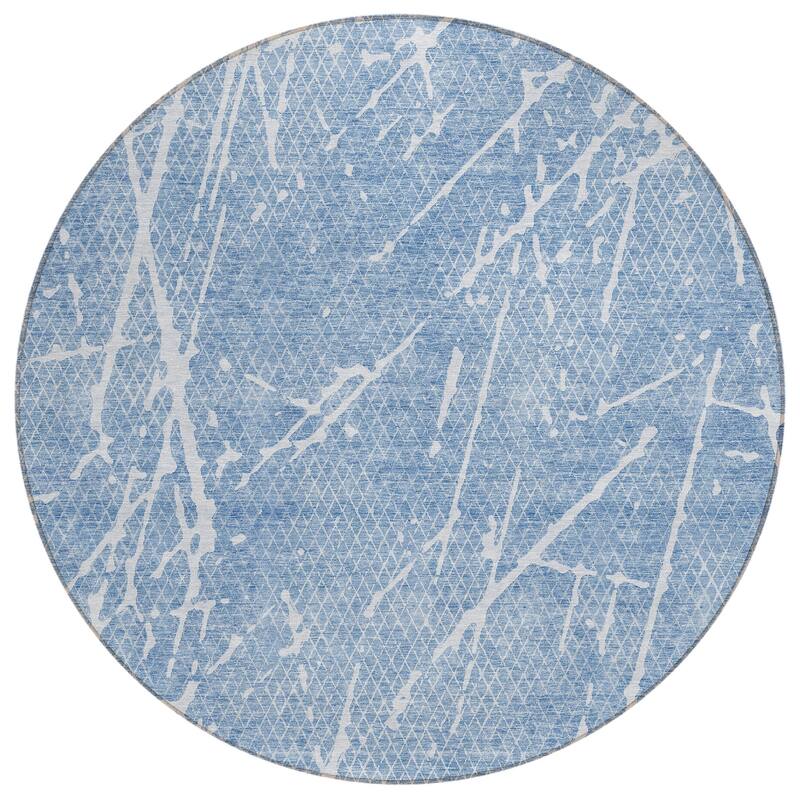 Machine Washable Indoor/ Outdoor Chantille Contemporary Crackle Rug