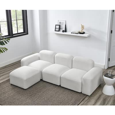 L-Shape Modular Sectional Sofa for Small Space