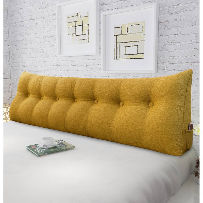 WOWMAX Bed Wedge Daybed Reading Pillow Triangular Bolster Headboard