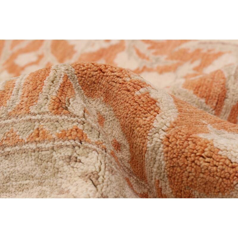 ECARPETGALLERY Hand-knotted Chobi Finest Burnt Orange Wool Rug - 7'10 x 10'0