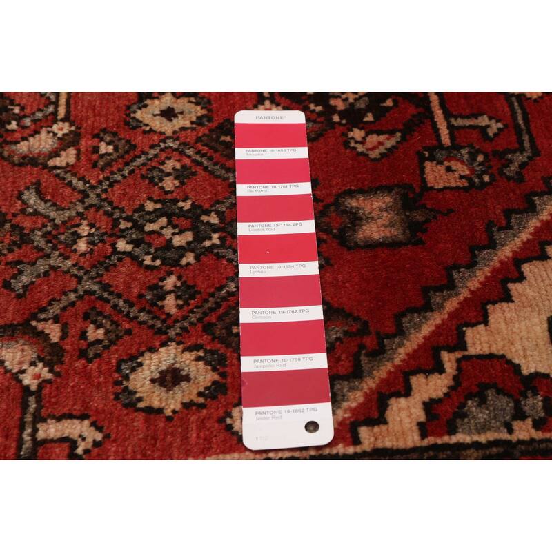 ECARPETGALLERY Hand-knotted Andelz Red Wool Rug - 3'8 x 10'2