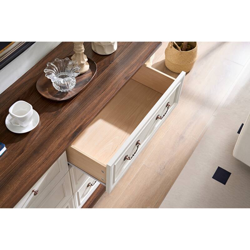 Farmhouse Style 6 Drawer Dresser Chest