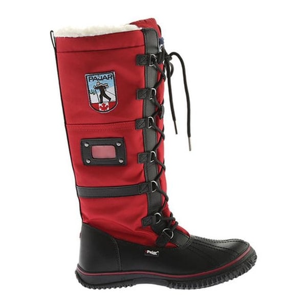 Pajar Women's Grip Zip Boot Black/Red 