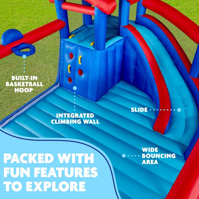 Sunny & Fun Inflatable Hoop N’ Slide Park