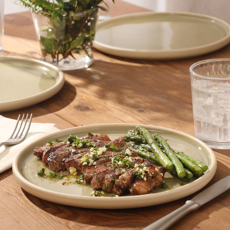 Gibson Elite - Made in Portugal - Port Gaia 10.2 Inch Dinner Plates Set of 4 - Reactive Glaze Dish Set